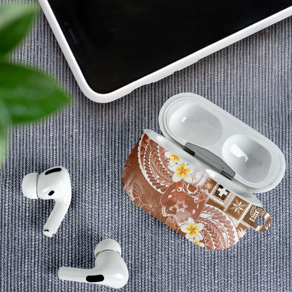 Tonga Christmas AirPods Case Kilisimasi Fiefia Retro Style Brown - Polynesian Pride