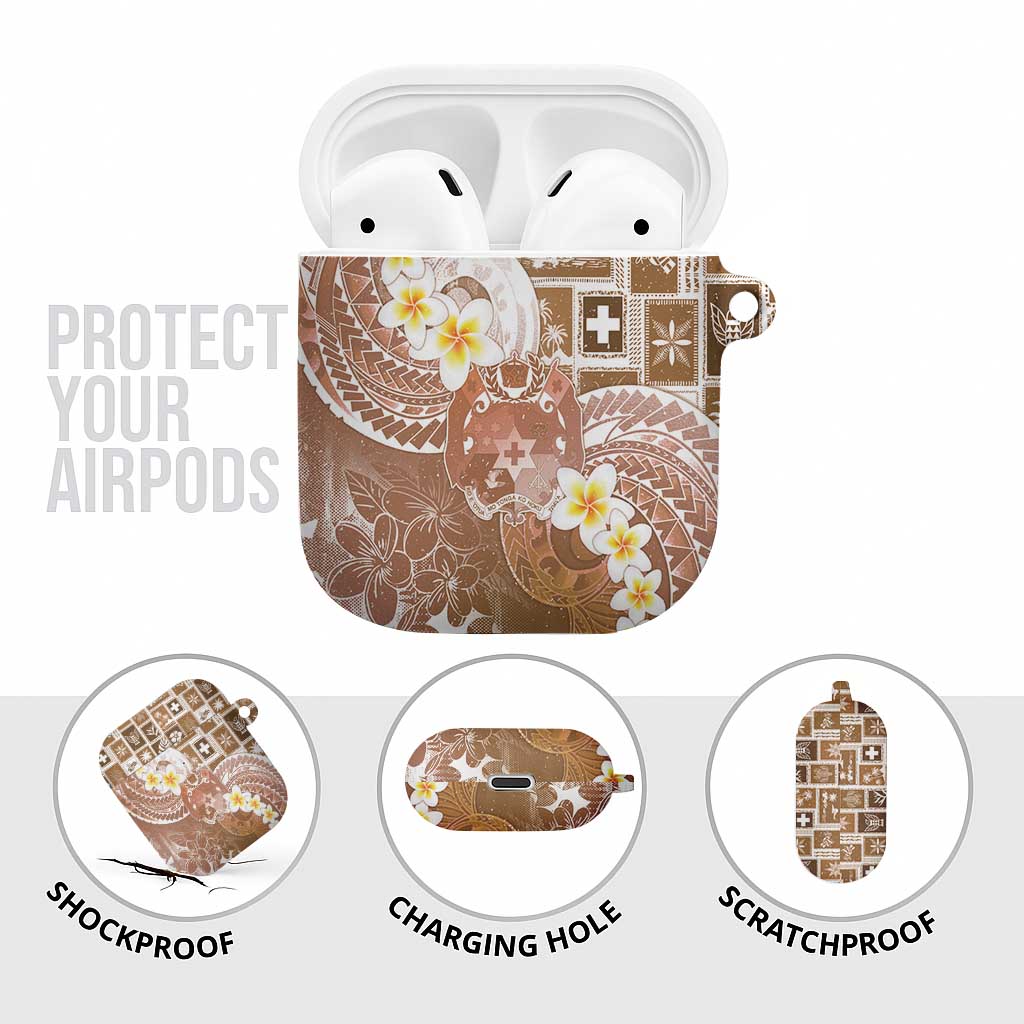 Tonga Christmas AirPods Case Kilisimasi Fiefia Retro Style Brown - Polynesian Pride