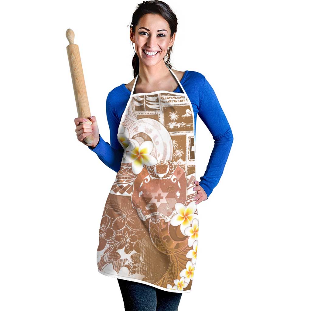 Tonga Christmas Apron Kilisimasi Fiefia Retro Style Brown - Polynesian Pride