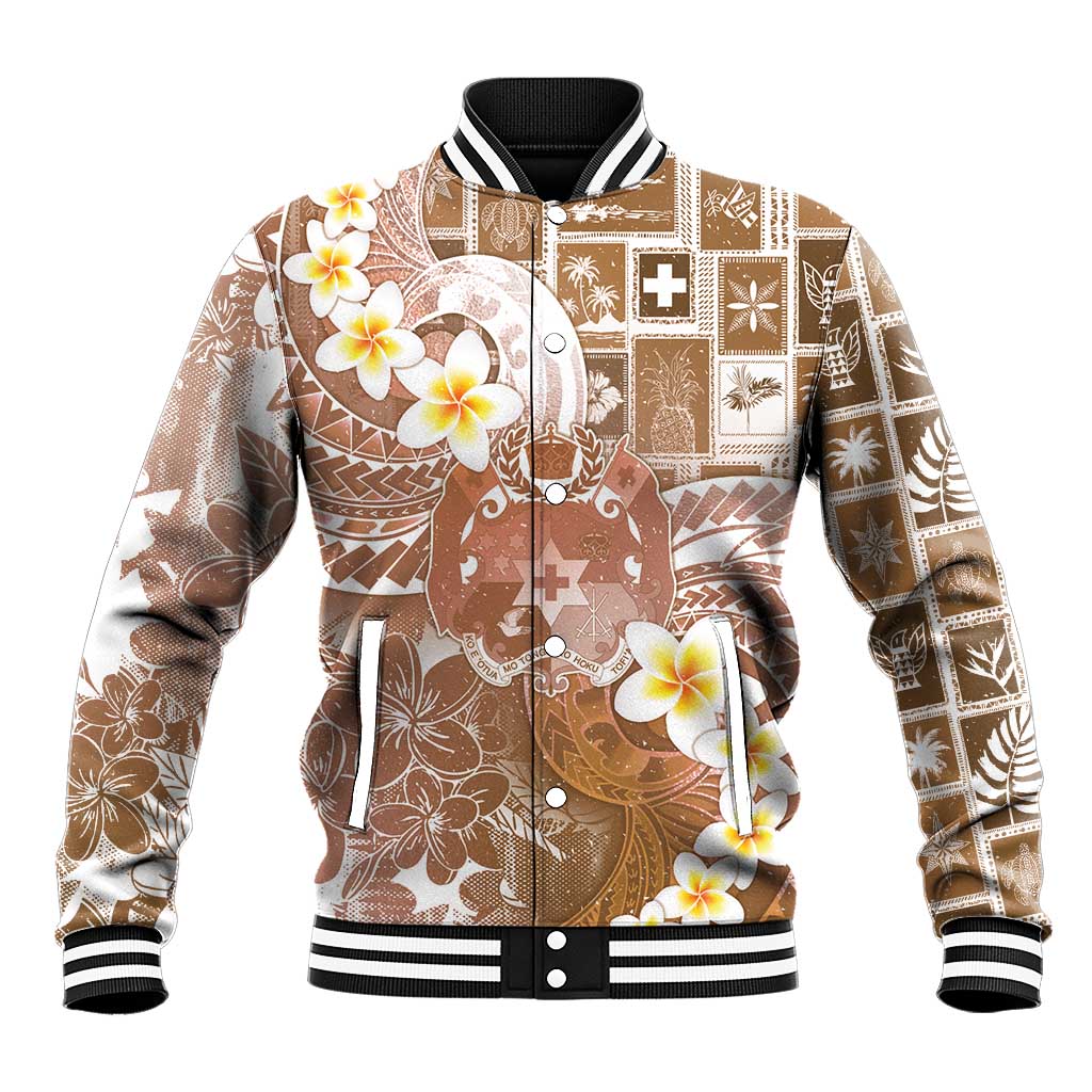 Tonga Christmas Baseball Jacket Kilisimasi Fiefia Retro Style Brown LT05 Unisex Brown - Polynesian Pride