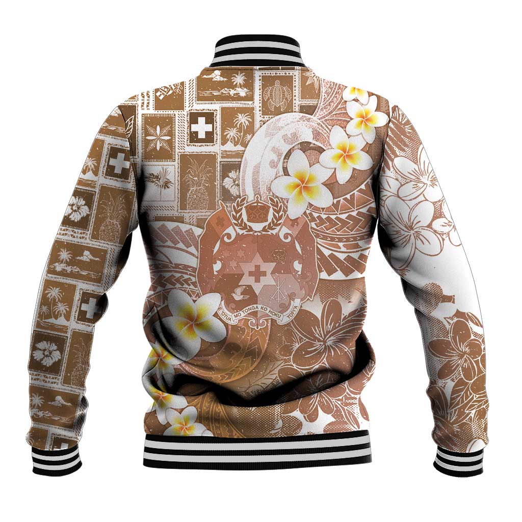 Tonga Christmas Baseball Jacket Kilisimasi Fiefia Retro Style Brown LT05 - Polynesian Pride