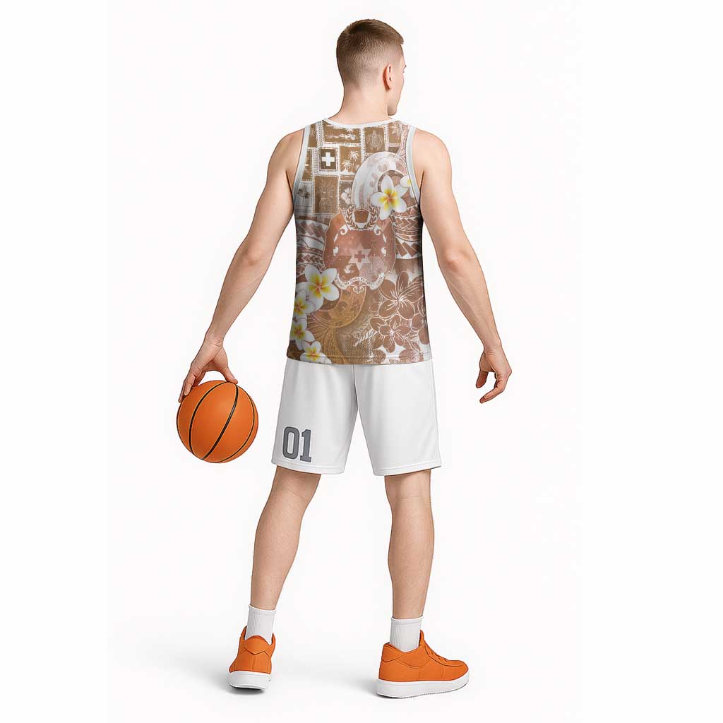 Tonga Christmas Basketball Jersey Kilisimasi Fiefia Retro Style Brown - Polynesian Pride