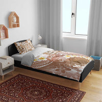 Tonga Christmas Bedding Set Kilisimasi Fiefia Retro Style Brown - Polynesian Pride