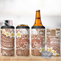 Tonga Christmas 4 in 1 Can Cooler Tumbler Kilisimasi Fiefia Retro Style Brown LT05 - Polynesian Pride