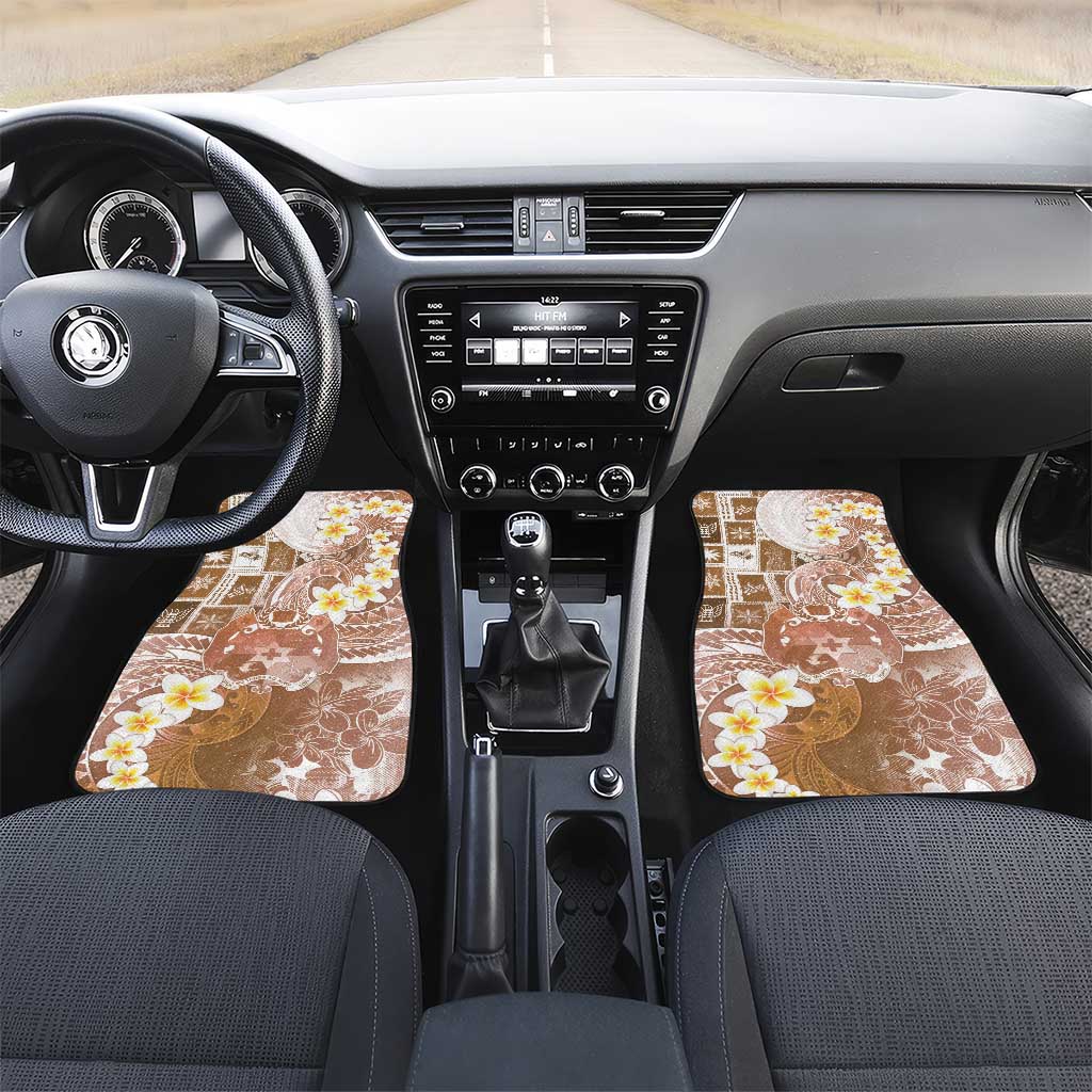 Tonga Christmas Car Mats Kilisimasi Fiefia Retro Style Brown - Polynesian Pride