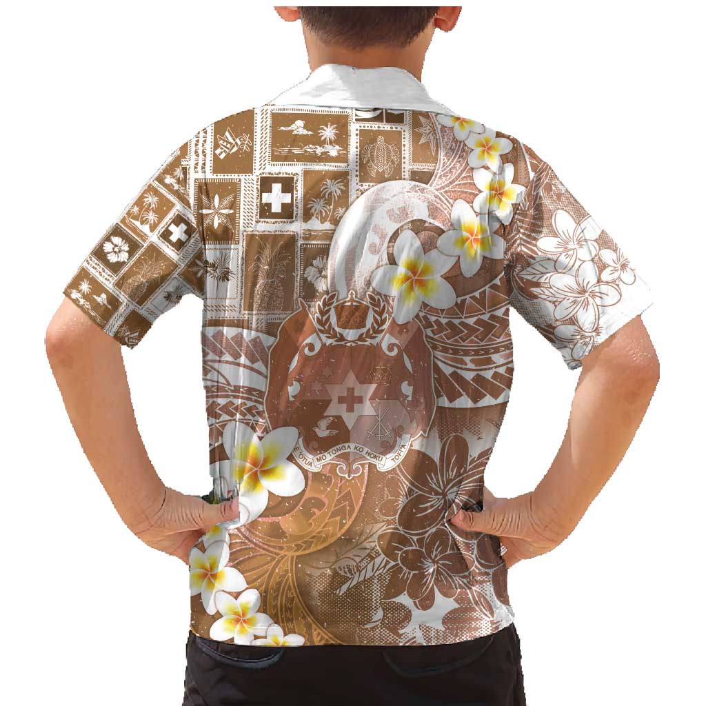 Tonga Christmas Family Matching Mermaid Dress and Hawaiian Shirt Kilisimasi Fiefia Retro Style Brown LT05 - Polynesian Pride