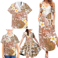 Tonga Christmas Family Matching Summer Maxi Dress and Hawaiian Shirt Kilisimasi Fiefia Retro Style Brown LT05 - Polynesian Pride