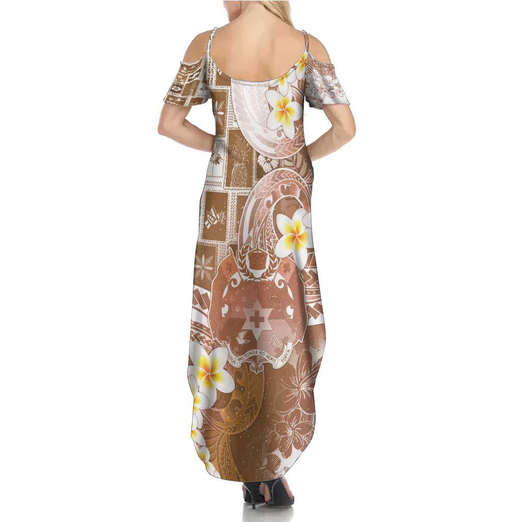 Tonga Christmas Family Matching Summer Maxi Dress and Hawaiian Shirt Kilisimasi Fiefia Retro Style Brown LT05 - Polynesian Pride