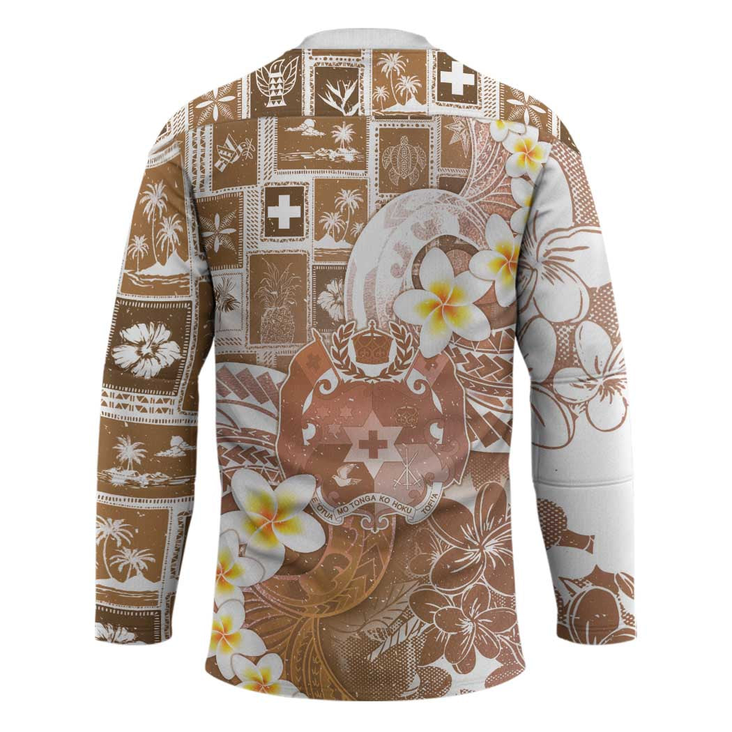 Tonga Christmas Hockey Jersey Kilisimasi Fiefia Retro Style Brown - Polynesian Pride