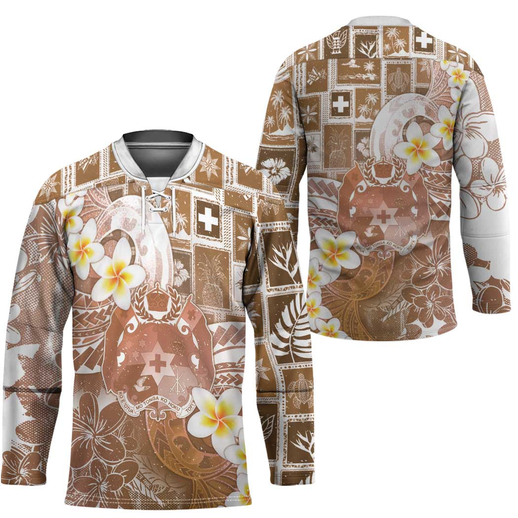 Tonga Christmas Hockey Jersey Kilisimasi Fiefia Retro Style Brown - Polynesian Pride