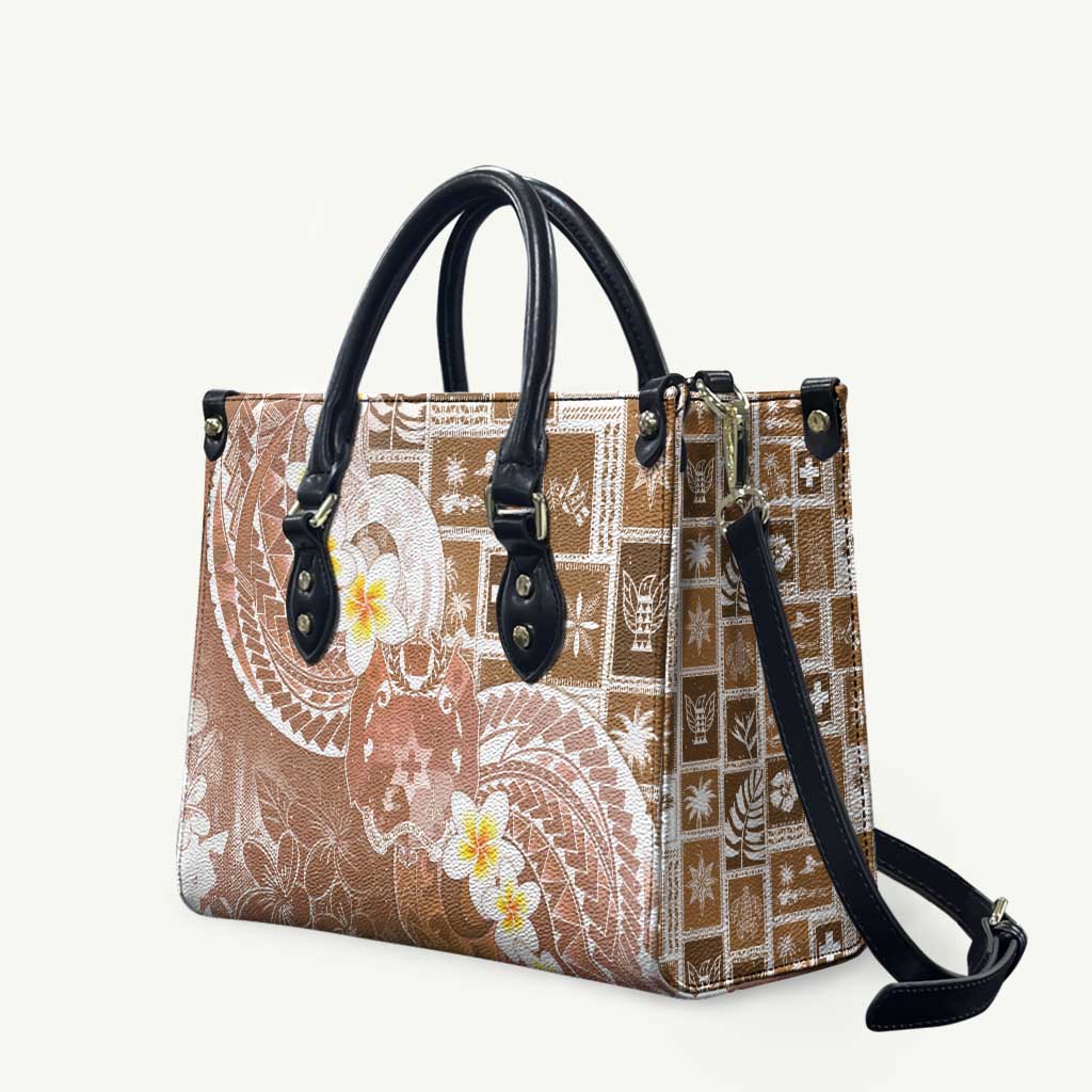 Tonga Christmas Leather Bag Kilisimasi Fiefia Retro Style Brown - Polynesian Pride