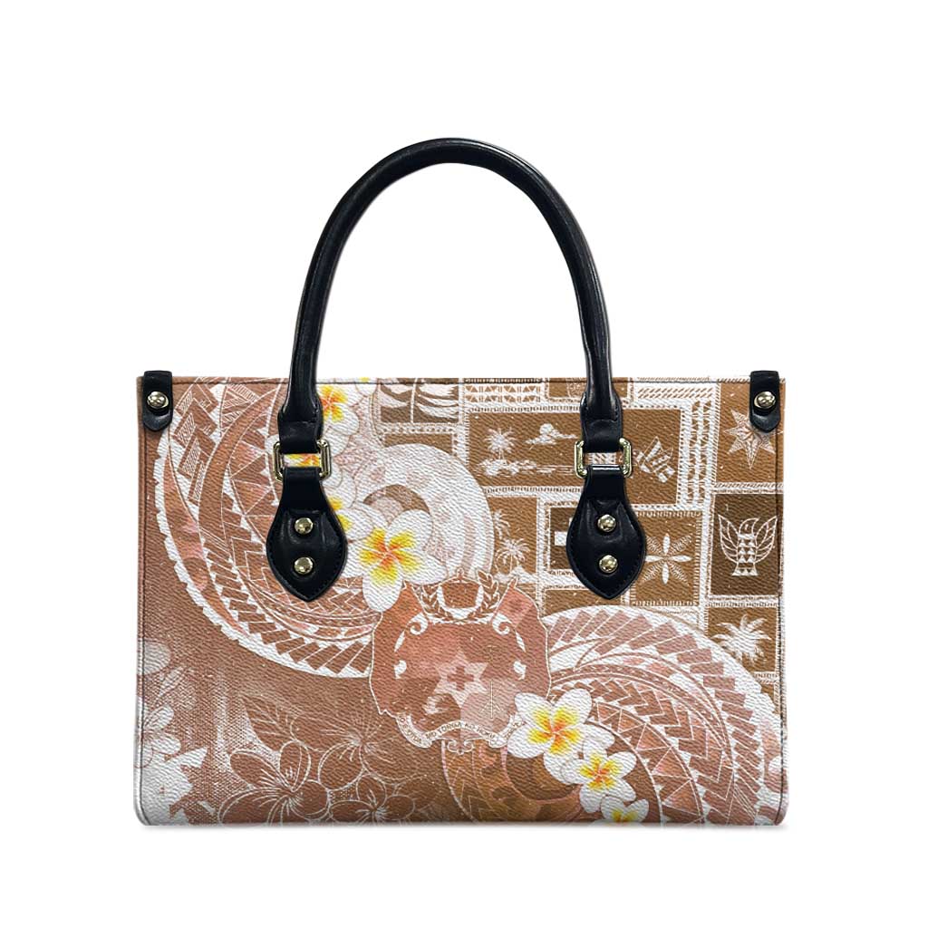 Tonga Christmas Leather Bag Kilisimasi Fiefia Retro Style Brown LT05 - Polynesian Pride