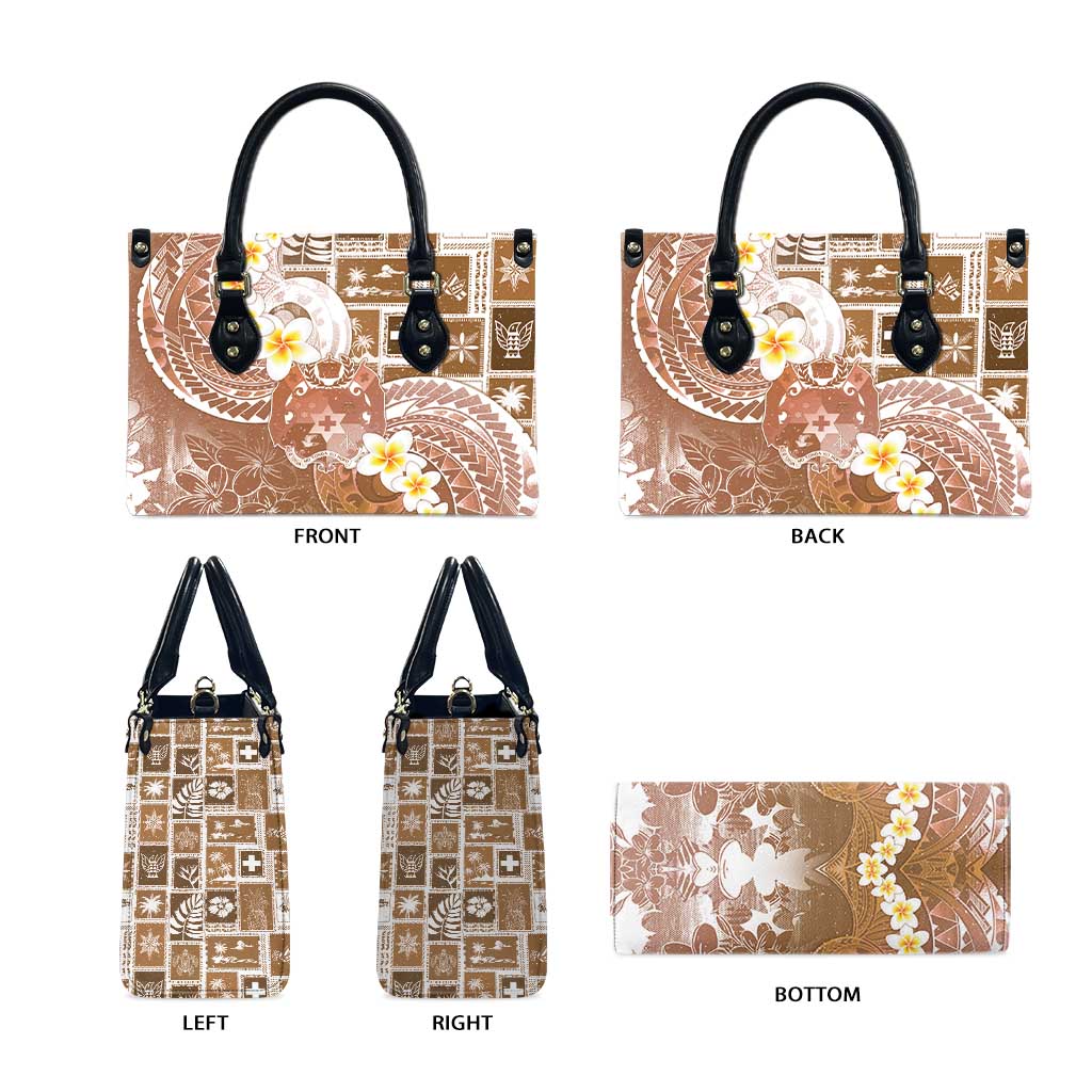 Tonga Christmas Leather Bag Kilisimasi Fiefia Retro Style Brown LT05 - Polynesian Pride