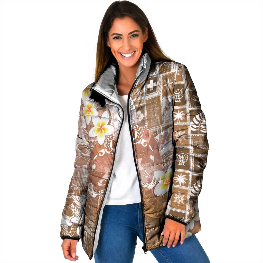 Tonga Christmas Padded Jacket Kilisimasi Fiefia Retro Style Brown - Polynesian Pride