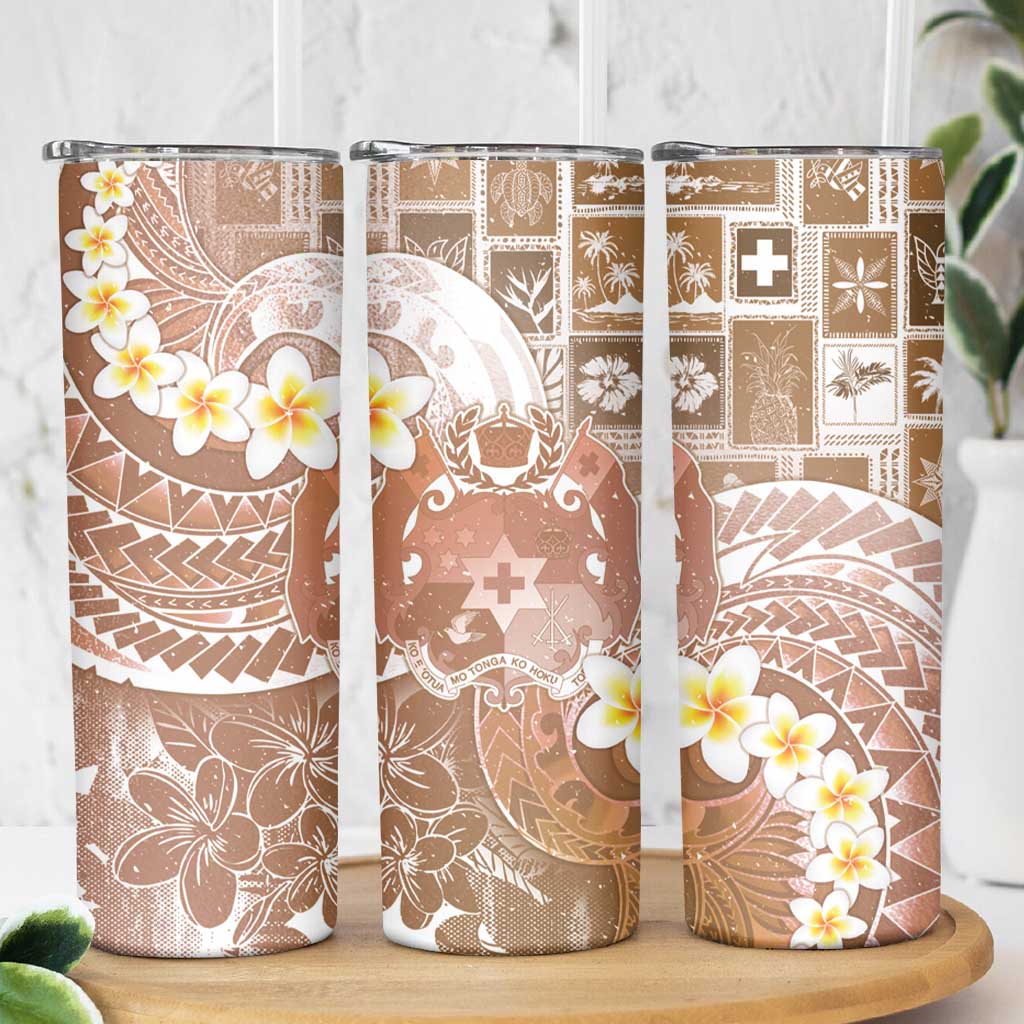 Tonga Christmas Skinny Tumbler Kilisimasi Fiefia Retro Style Brown LT05 - Polynesian Pride