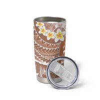 Tonga Christmas Tumbler Cup Kilisimasi Fiefia Retro Style Brown - Polynesian Pride