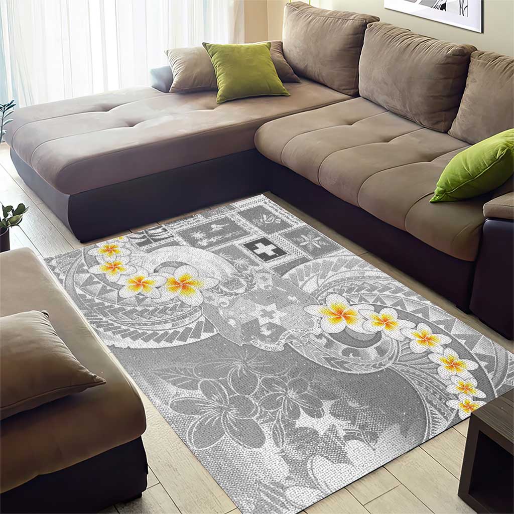 Tonga Christmas Area Rug Kilisimasi Fiefia Retro Style White - Polynesian Pride