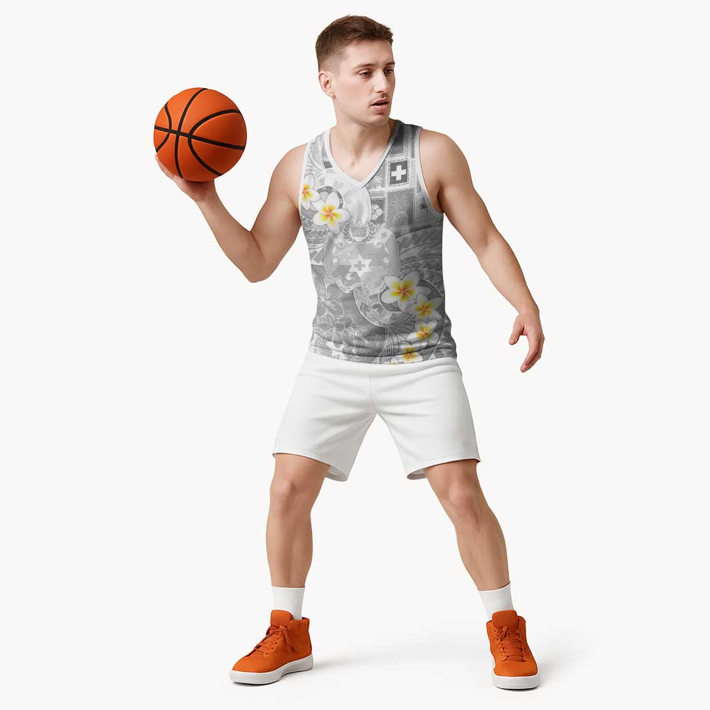 Tonga Christmas Basketball Jersey Kilisimasi Fiefia Retro Style White - Polynesian Pride