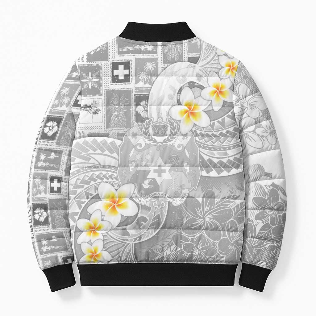Tonga Christmas Bomber Puffer Jacket Kilisimasi Fiefia Retro Style White LT05 - Polynesian Pride