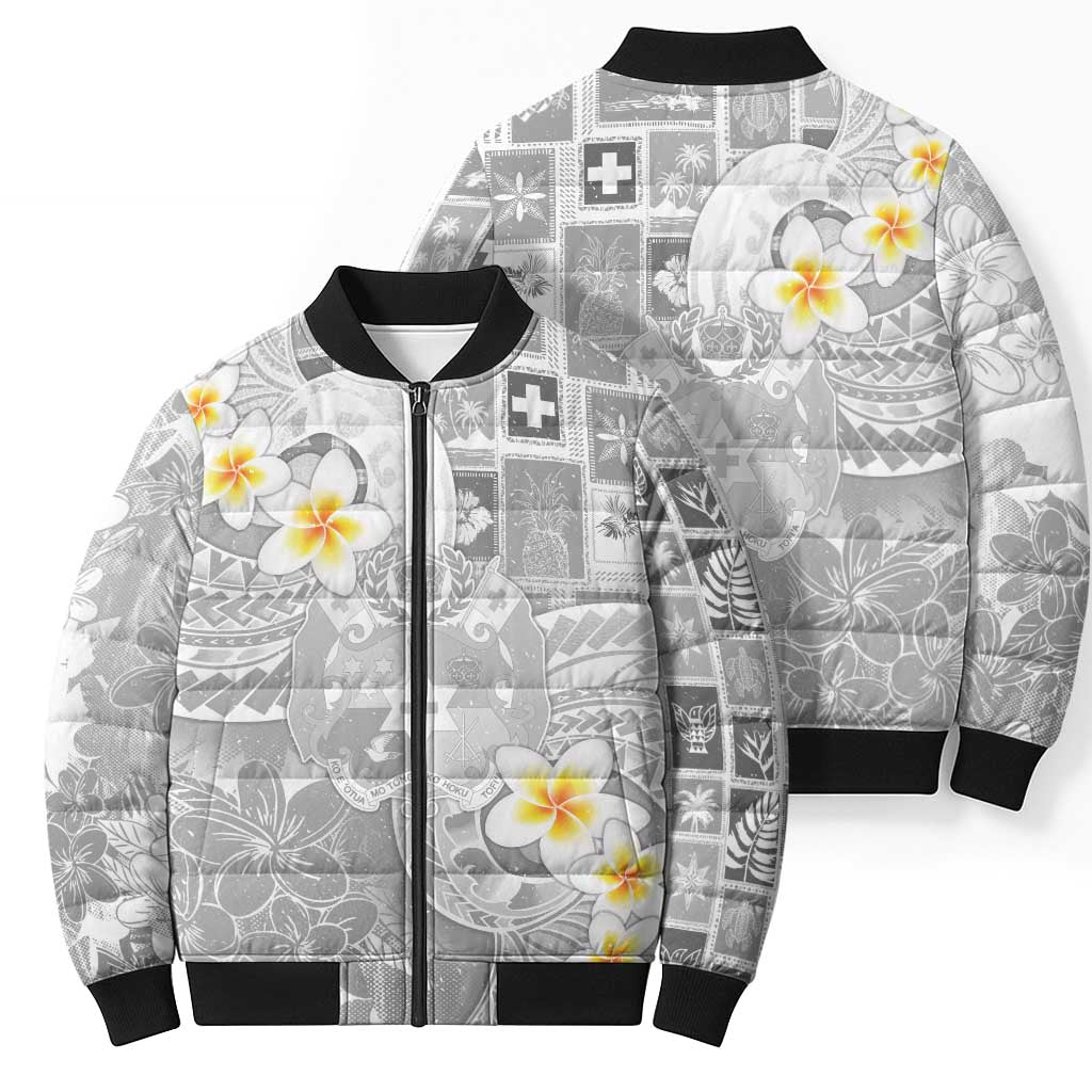 Tonga Christmas Bomber Puffer Jacket Kilisimasi Fiefia Retro Style White LT05 - Polynesian Pride