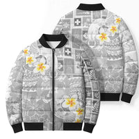Tonga Christmas Bomber Puffer Jacket Kilisimasi Fiefia Retro Style White LT05 - Polynesian Pride