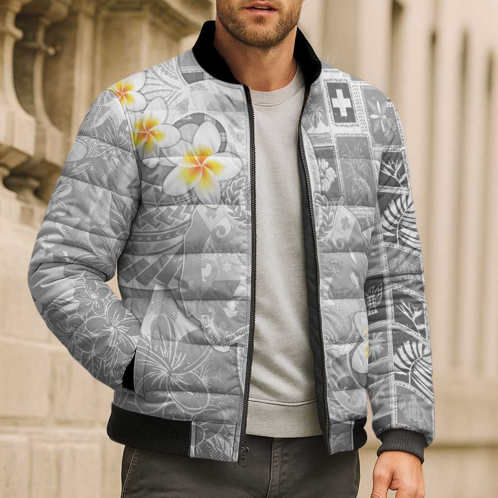 Tonga Christmas Bomber Puffer Jacket Kilisimasi Fiefia Retro Style White LT05 - Polynesian Pride