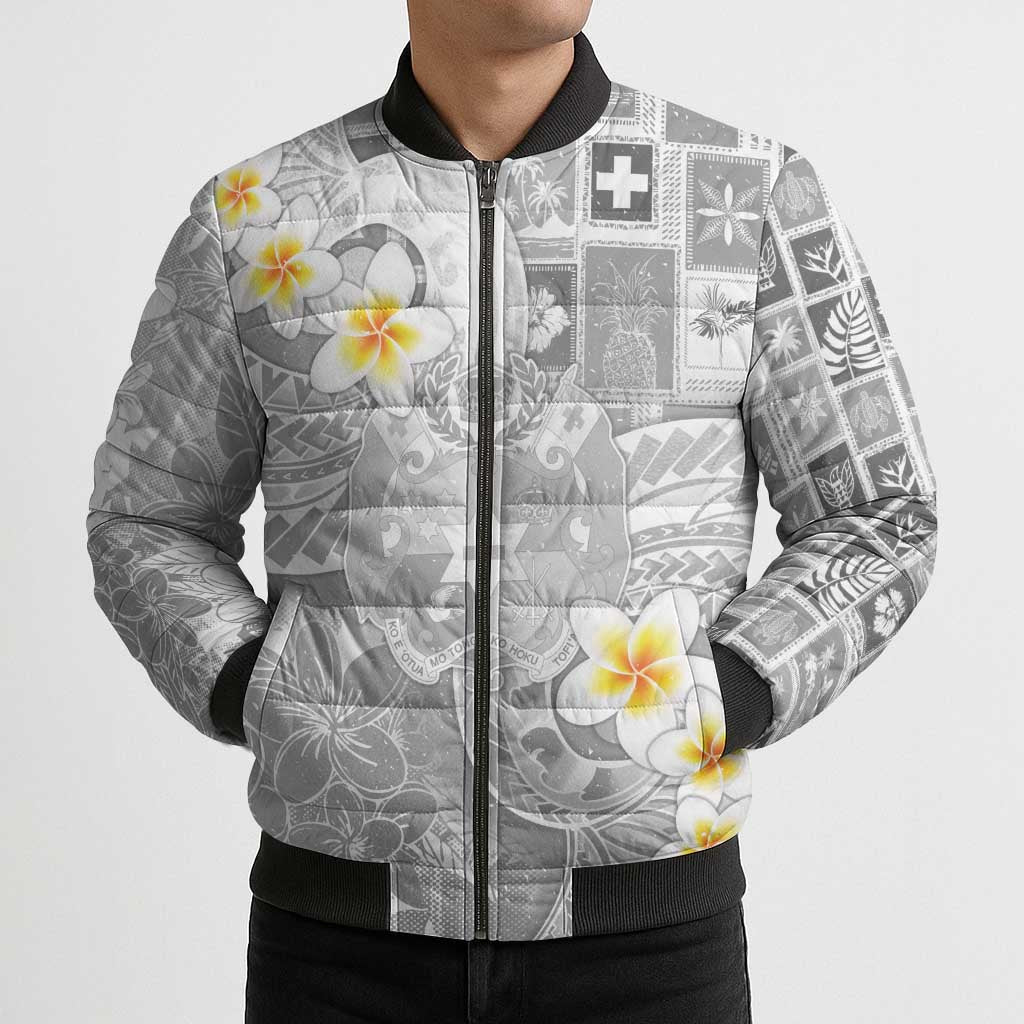 Tonga Christmas Bomber Puffer Jacket Kilisimasi Fiefia Retro Style White LT05 - Polynesian Pride