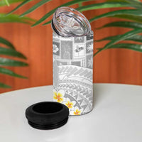 Tonga Christmas 4 in 1 Can Cooler Tumbler Kilisimasi Fiefia Retro Style White LT05 - Polynesian Pride