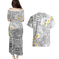 Tonga Christmas Couples Matching Puletasi and Hawaiian Shirt Kilisimasi Fiefia Retro Style White LT05 - Polynesian Pride