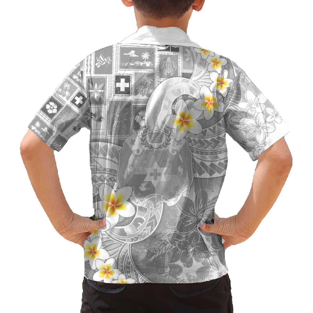 Tonga Christmas Family Matching Off The Shoulder Long Sleeve Dress and Hawaiian Shirt Kilisimasi Fiefia Retro Style White LT05 - Polynesian Pride