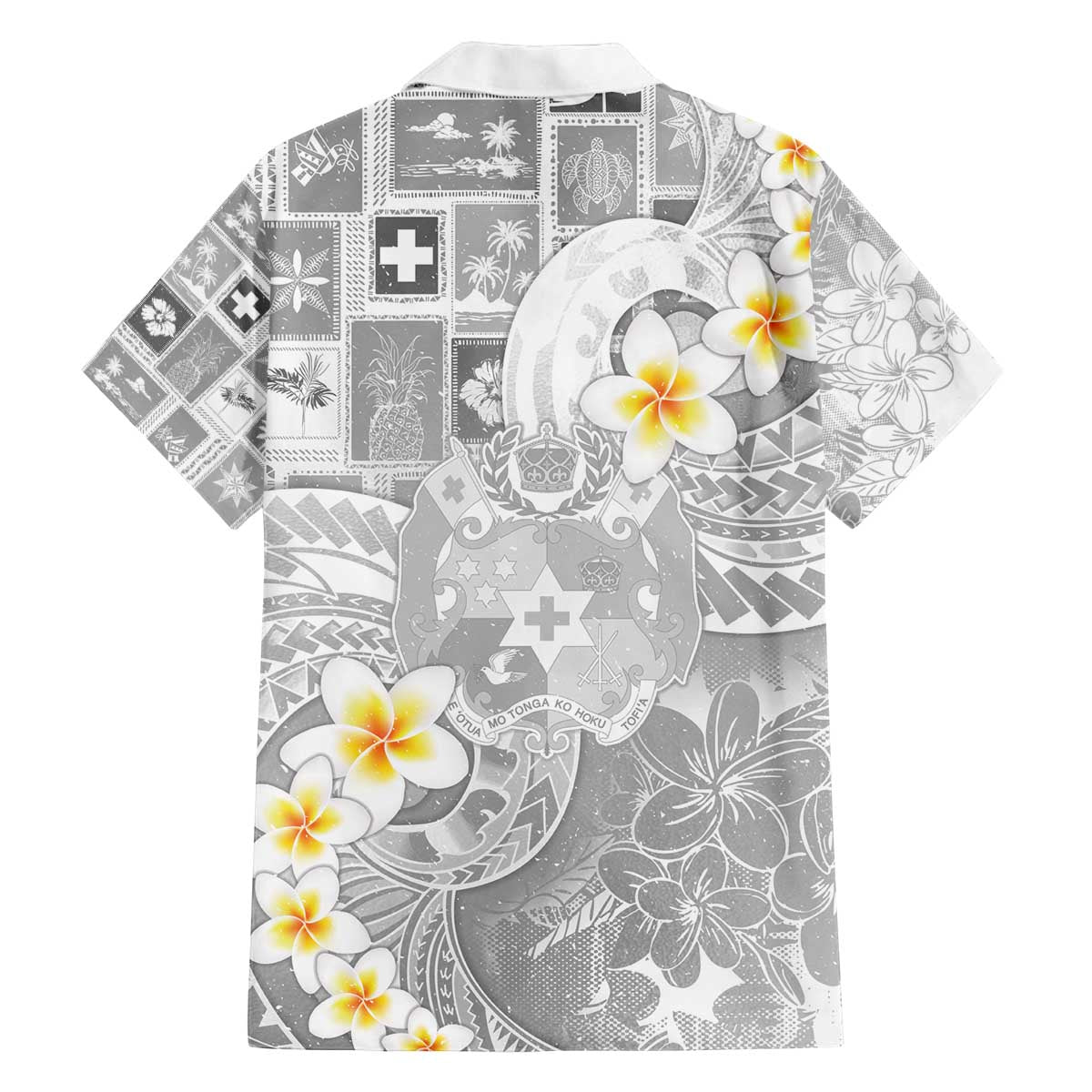 Tonga Christmas Family Matching Off The Shoulder Long Sleeve Dress and Hawaiian Shirt Kilisimasi Fiefia Retro Style White LT05 - Polynesian Pride