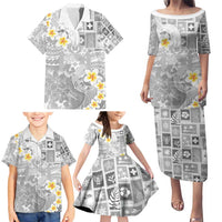 Tonga Christmas Family Matching Puletasi and Hawaiian Shirt Kilisimasi Fiefia Retro Style White LT05 - Polynesian Pride