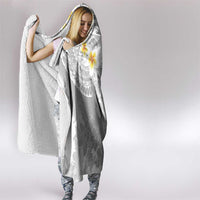 Tonga Christmas Hooded Blanket Kilisimasi Fiefia Retro Style White - Polynesian Pride