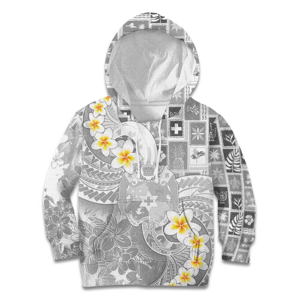 Tonga Christmas Kid Hoodie Kilisimasi Fiefia Retro Style White - Polynesian Pride