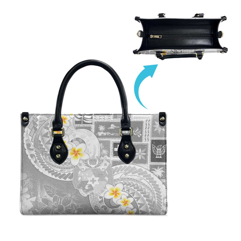 Tonga Christmas Leather Bag Kilisimasi Fiefia Retro Style White - Polynesian Pride