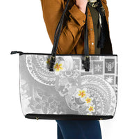 Tonga Christmas Leather Tote Bag Kilisimasi Fiefia Retro Style White LT05 - Polynesian Pride