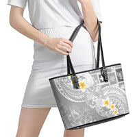 Tonga Christmas Leather Tote Bag Kilisimasi Fiefia Retro Style White LT05 - Polynesian Pride