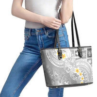 Tonga Christmas Leather Tote Bag Kilisimasi Fiefia Retro Style White LT05 - Polynesian Pride