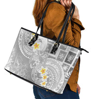 Tonga Christmas Leather Tote Bag Kilisimasi Fiefia Retro Style White LT05 - Polynesian Pride