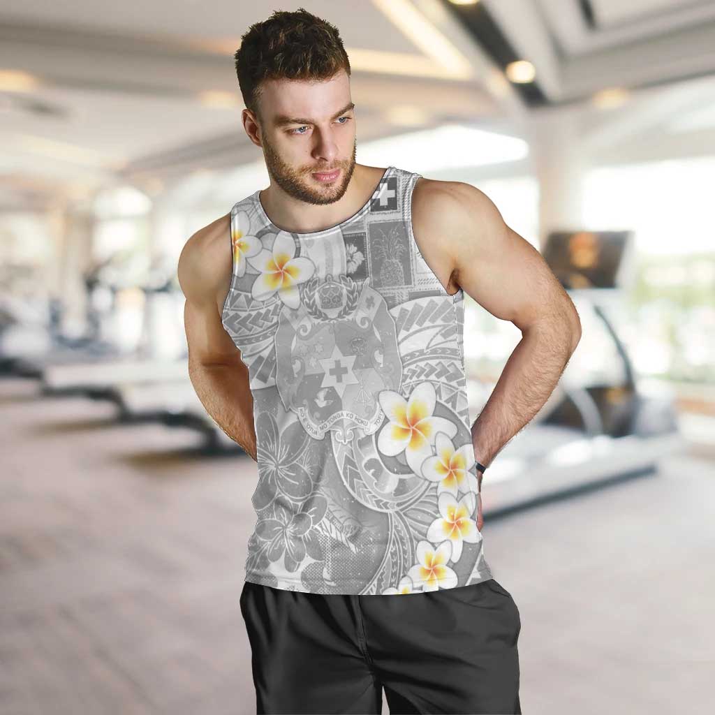 Tonga Christmas Men Tank Top Kilisimasi Fiefia Retro Style White - Polynesian Pride