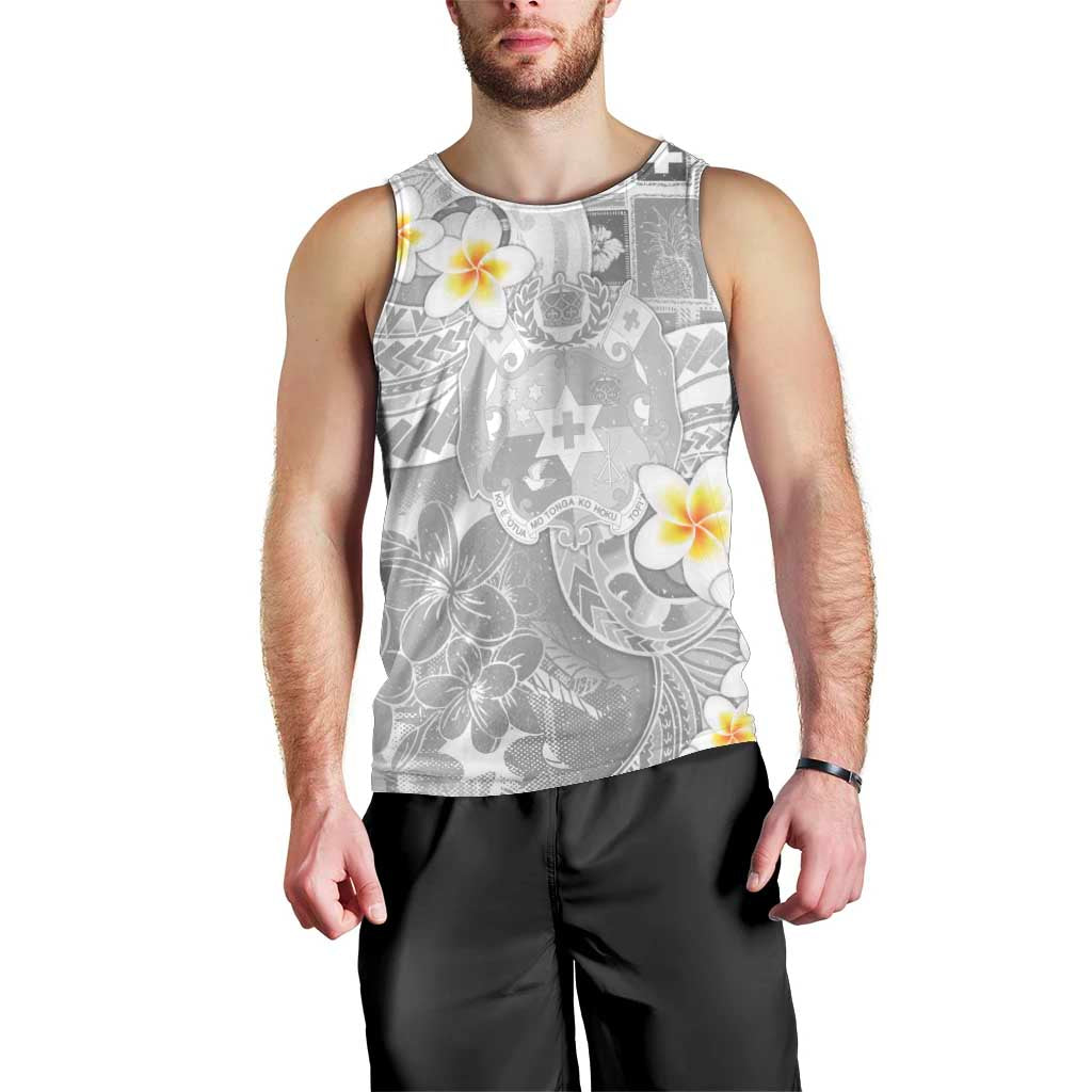 Tonga Christmas Men Tank Top Kilisimasi Fiefia Retro Style White - Polynesian Pride