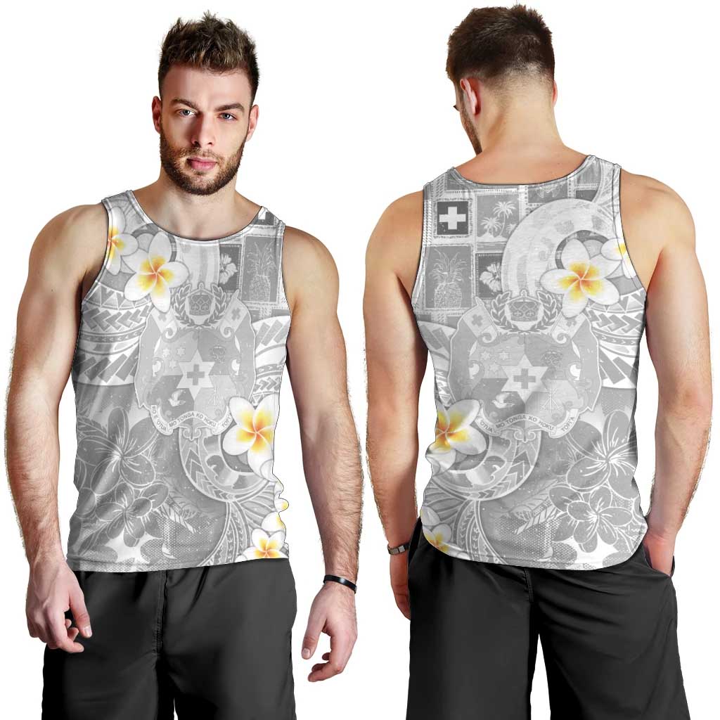 Tonga Christmas Men Tank Top Kilisimasi Fiefia Retro Style White - Polynesian Pride