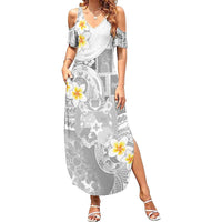 Tonga Christmas Summer Maxi Dress Kilisimasi Fiefia Retro Style White - Polynesian Pride