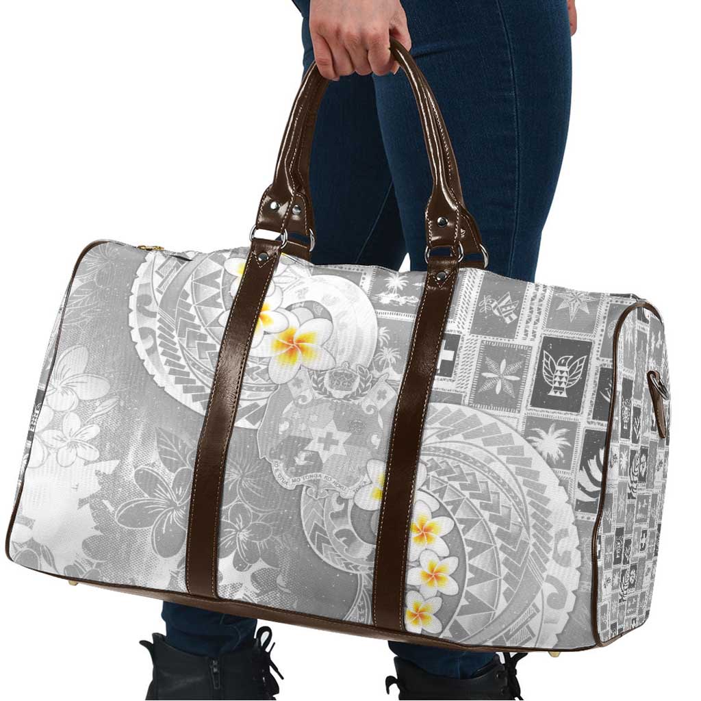 Tonga Christmas Travel Bag Kilisimasi Fiefia Retro Style White LT05 - Polynesian Pride