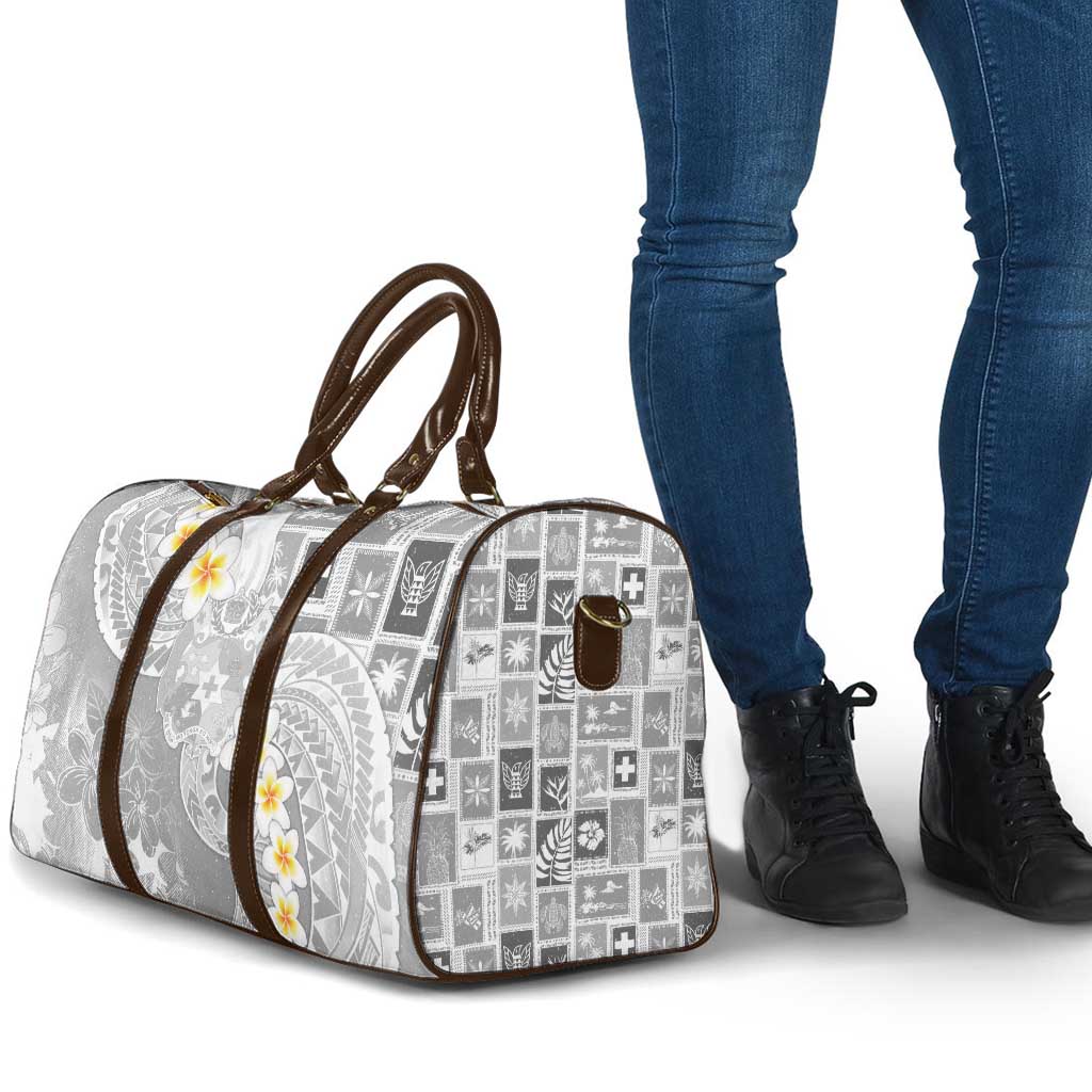 Tonga Christmas Travel Bag Kilisimasi Fiefia Retro Style White LT05 - Polynesian Pride