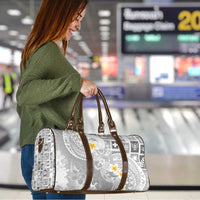Tonga Christmas Travel Bag Kilisimasi Fiefia Retro Style White LT05 - Polynesian Pride