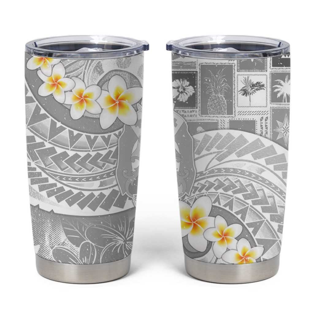 Tonga Christmas Tumbler Cup Kilisimasi Fiefia Retro Style White LT05 White - Polynesian Pride