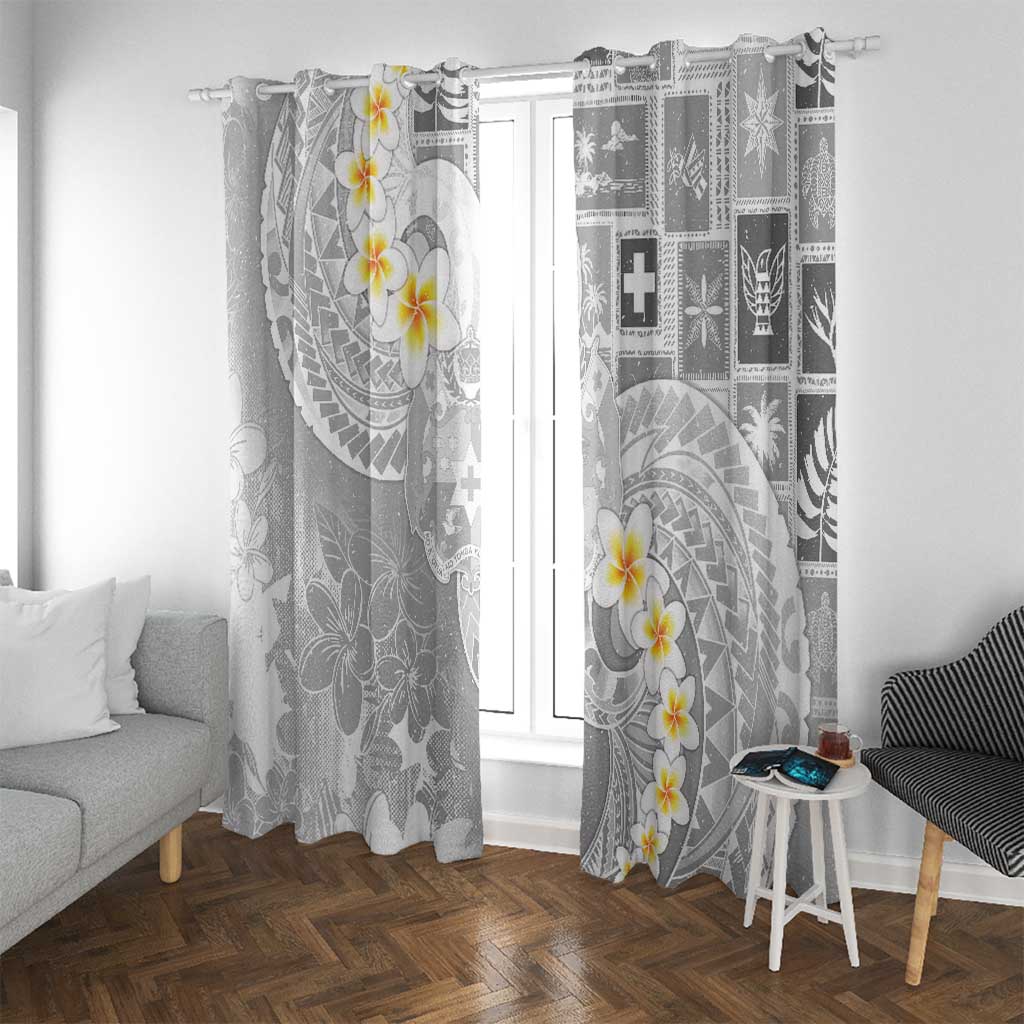 Tonga Christmas Window Curtain Kilisimasi Fiefia Retro Style White - Polynesian Pride
