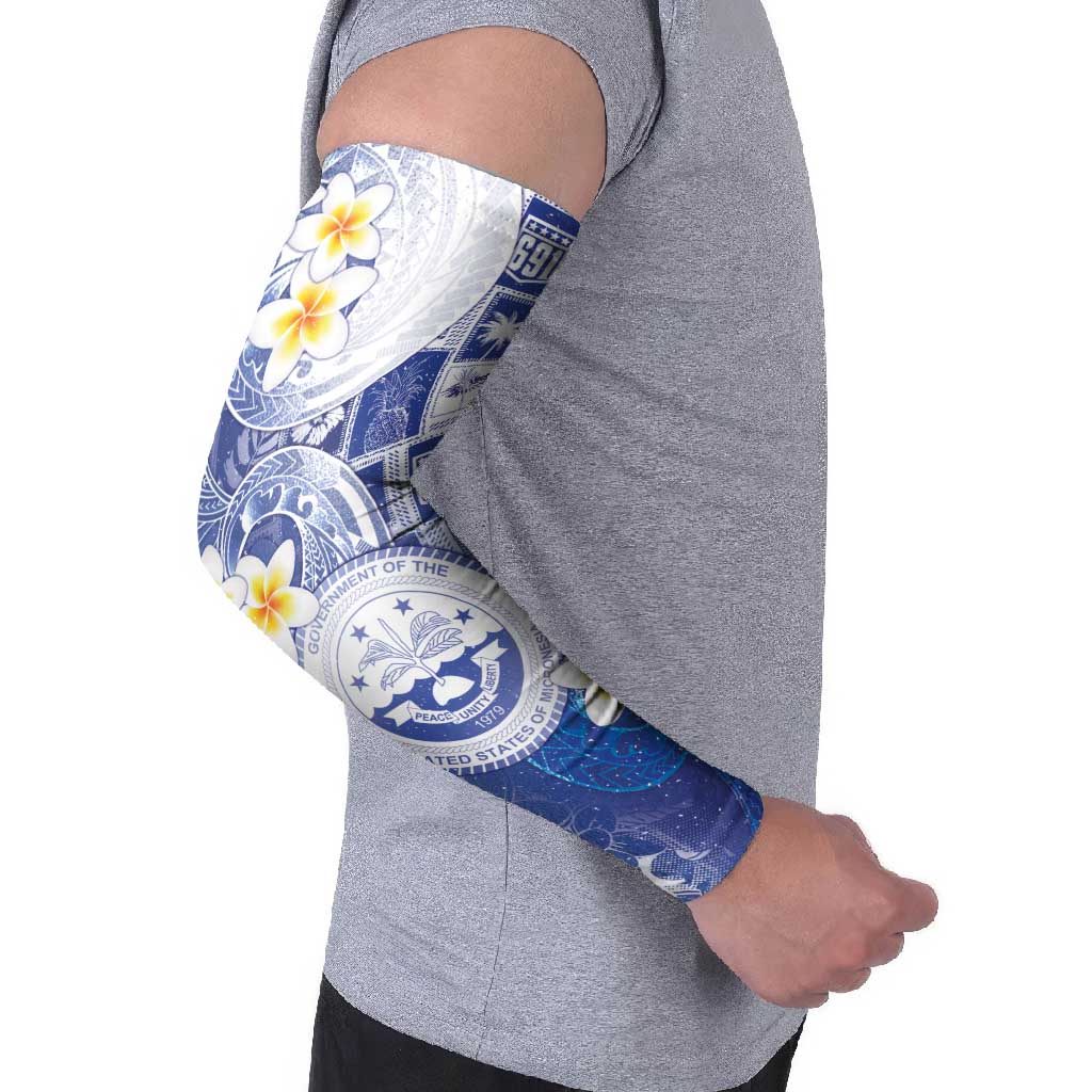 Federated States Of Micronesia Christmas Arm Sleeves Retro Style Bright Version LT05 - Polynesian Pride