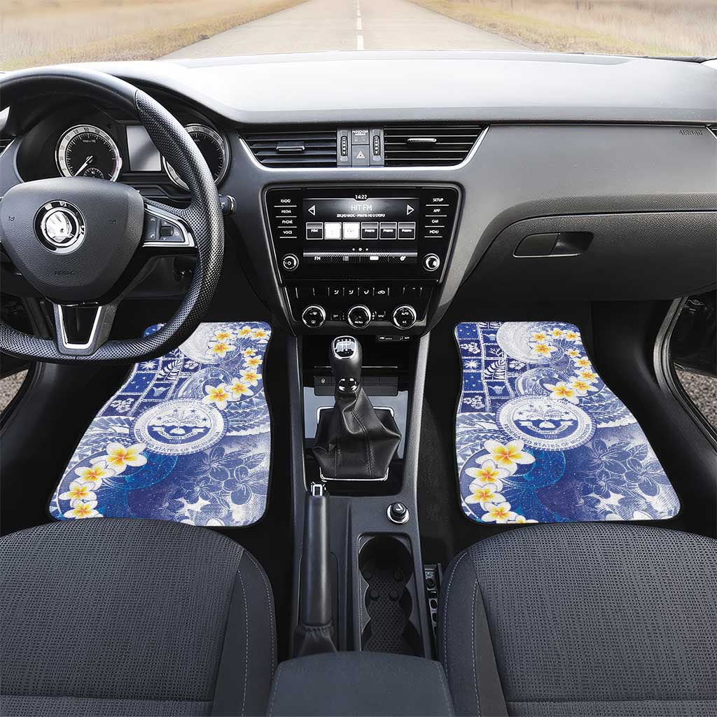 Federated States Of Micronesia Christmas Car Mats Retro Style Bright Version - Polynesian Pride
